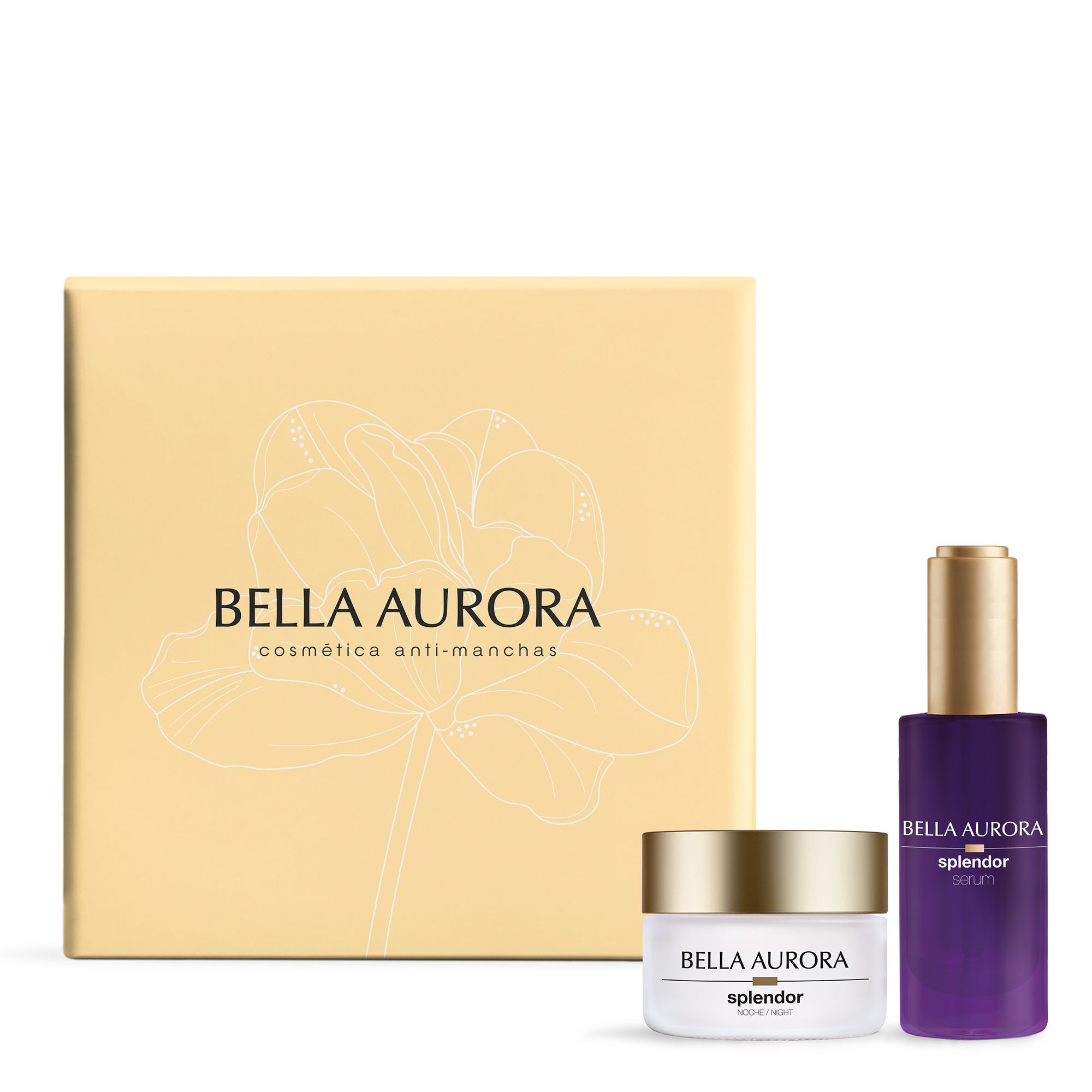 Paket Splendor: osvetljevalni nočni serum in nočna krema kozmetični seti