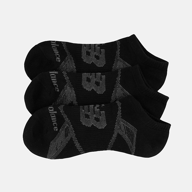 Zestaw 3 par skarpetek unisexowych No Show Performance – CZARNE