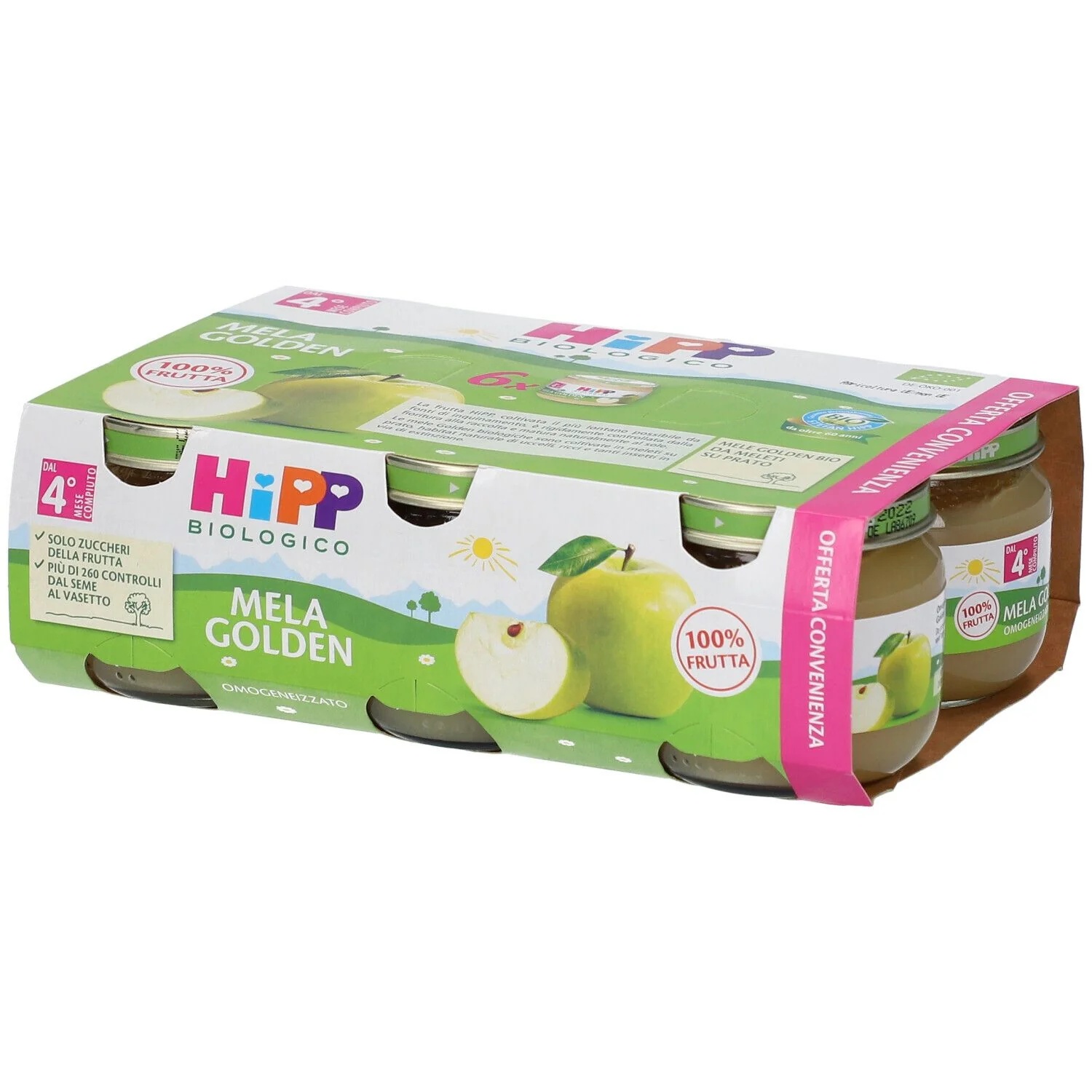 HIPP Hipp Bio Omog Gouden Appel 6X80G