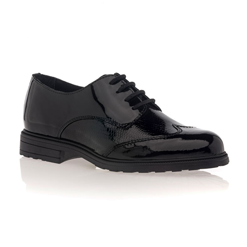 Schwarze Schnürschuhe für Damen / Derby-Schuhe