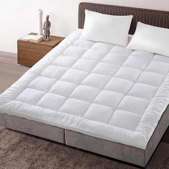 Coprimaterasso Sampur Cosy 160x200 | Microfibra ipoallergenica 500 g/m² | Spessore 5 cm | Extra morbido | Trattamento antibatterico