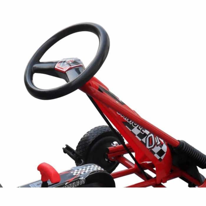 Kart à pédales - vidaXL - Rouge - Sécurité enfant - Siège ajustable