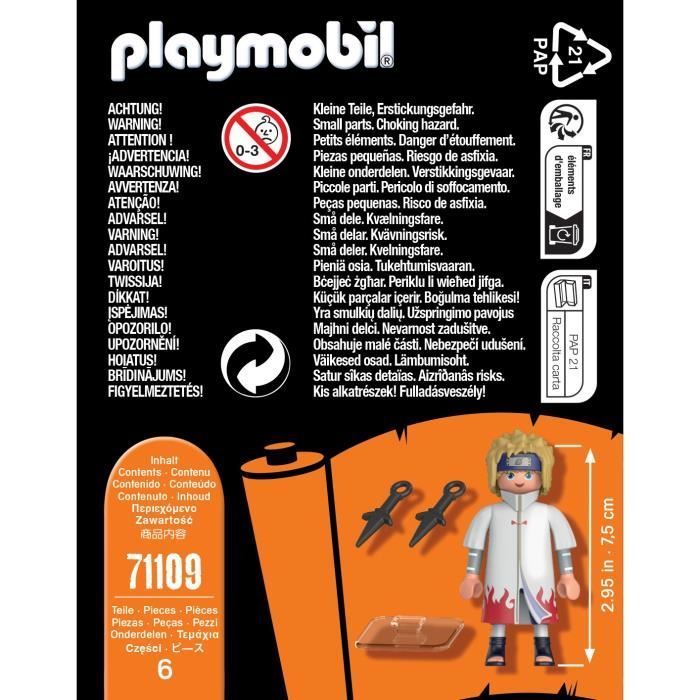 PLAYMOBIL 71109 Minato Figure, Naruto Shippuden, Manga Ninja with Accessories, Ages 5+
