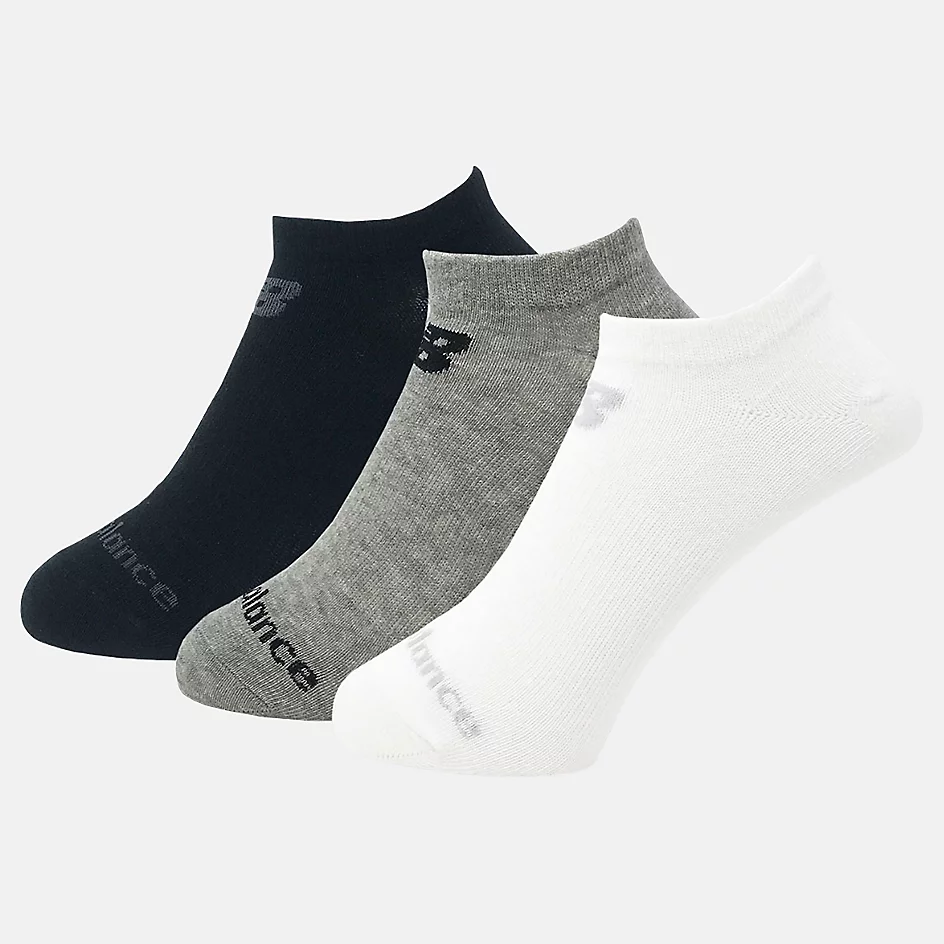 Zestaw 3 par skarpetek unisex, bawełnianych, dzianinowych, niewidocznych, w kolorze białym, wielokolorowym