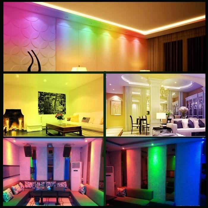 Ampoule LED GU10 Spot Ampoules 6W Changement De Couleur RGBW Dimmable Par Télécommande RGB Blanc Chaud (Pack of 6)