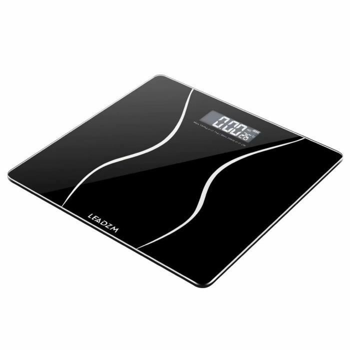 Pèse-personne numérique de haute précision avec plate-forme extra large et écran LCD rétroéclairé facile à lire, 400 lb