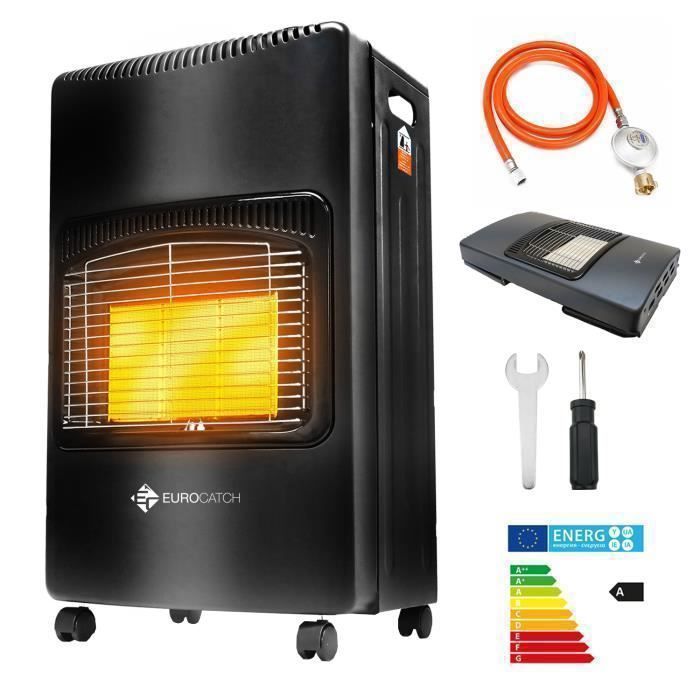 Chauffage au gaz Eurocatch - Chauffage mobile incl. Tuyau et régulateur de pression - 4 200 W