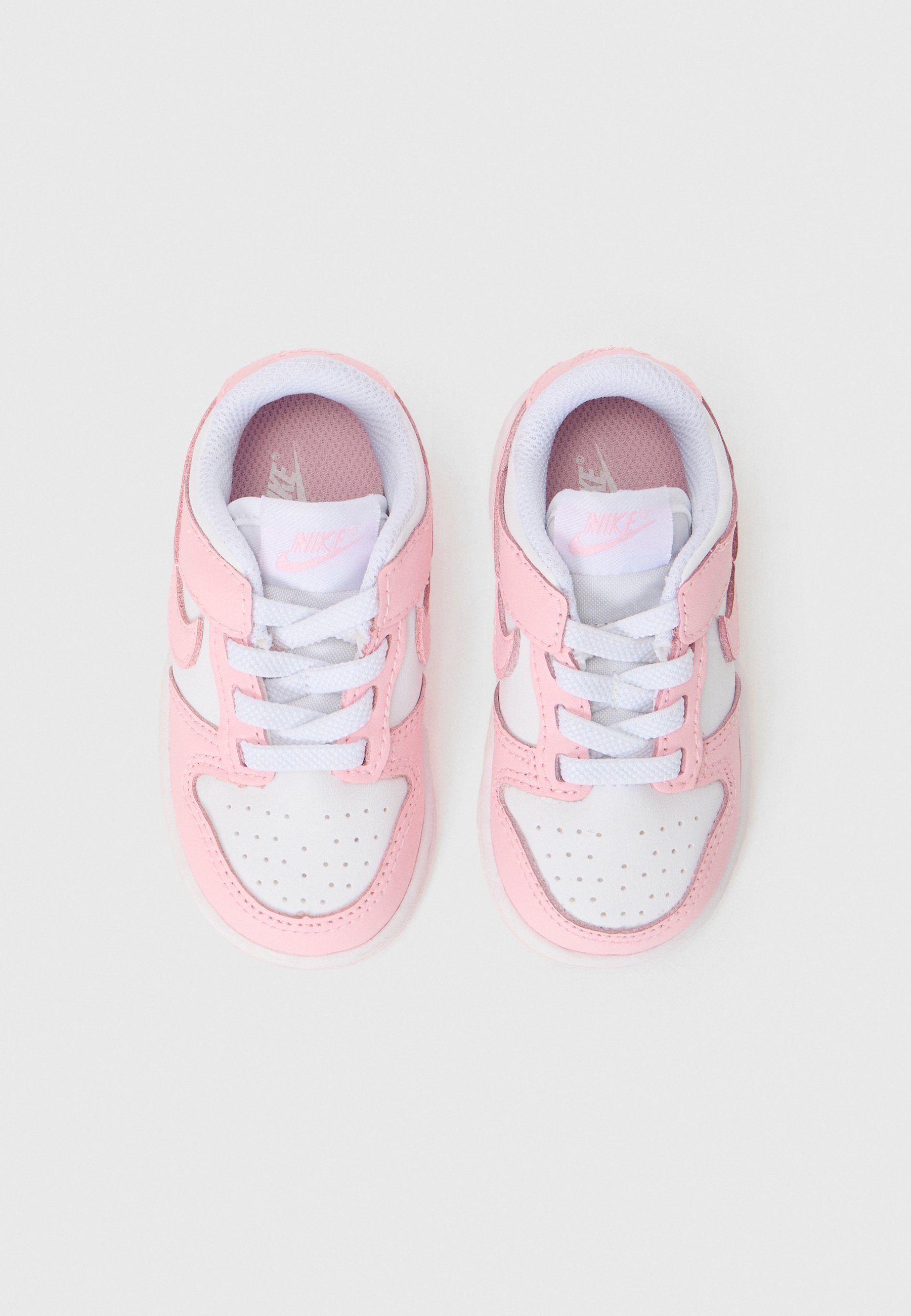 Nike Sportswear DUNK LOW UNISEX - Sneaker - weiß/mittelrosa/weiß