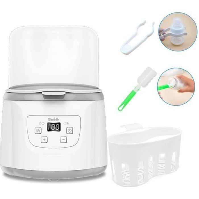 Chauffe-biberon 6 en 1 Préparateur-Chauffe Biberon Stérilisateur de Biberons avec Dégivrage Grand écran LCD