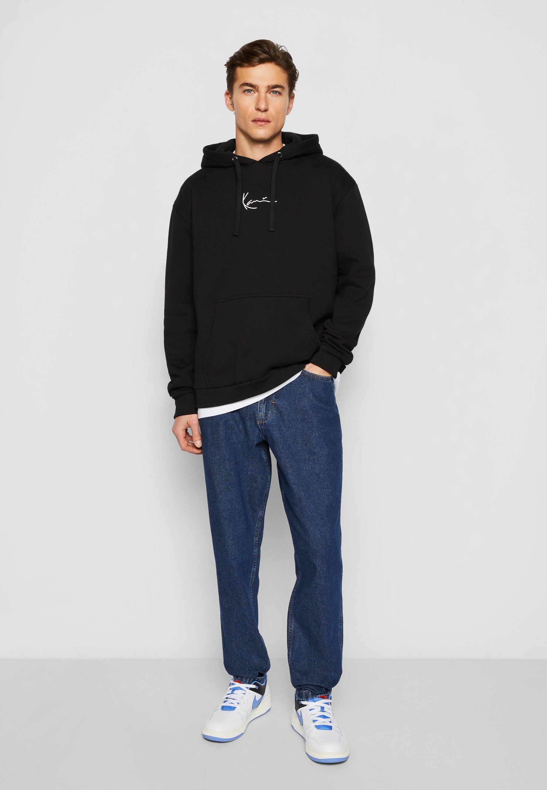 Karl Kani SMALL SIGNATURE TAPE FIVE POCKET DENIM - Rechte pijpen jeans - gewassen blauw