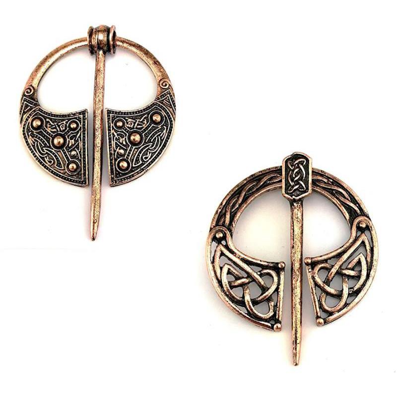 Brooches Pins Medieval Cloak Shawl Scarf Pin Clasp  Jewelry for Women Silver Tone