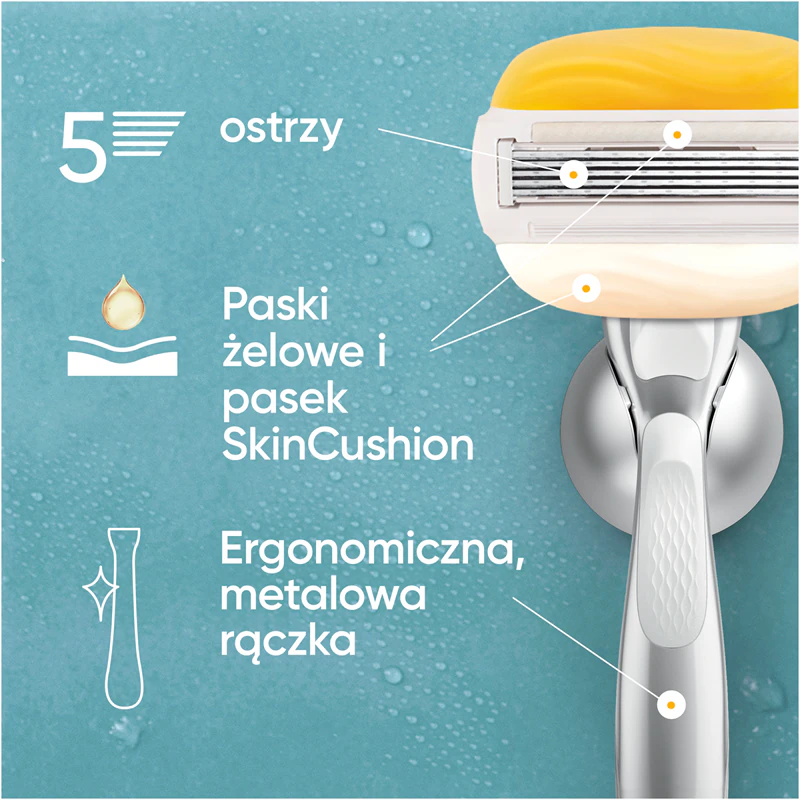 Aparelho de barbear feminino Gillette Venus PRO ComfortGlide Coconut com suporte para chuveiro