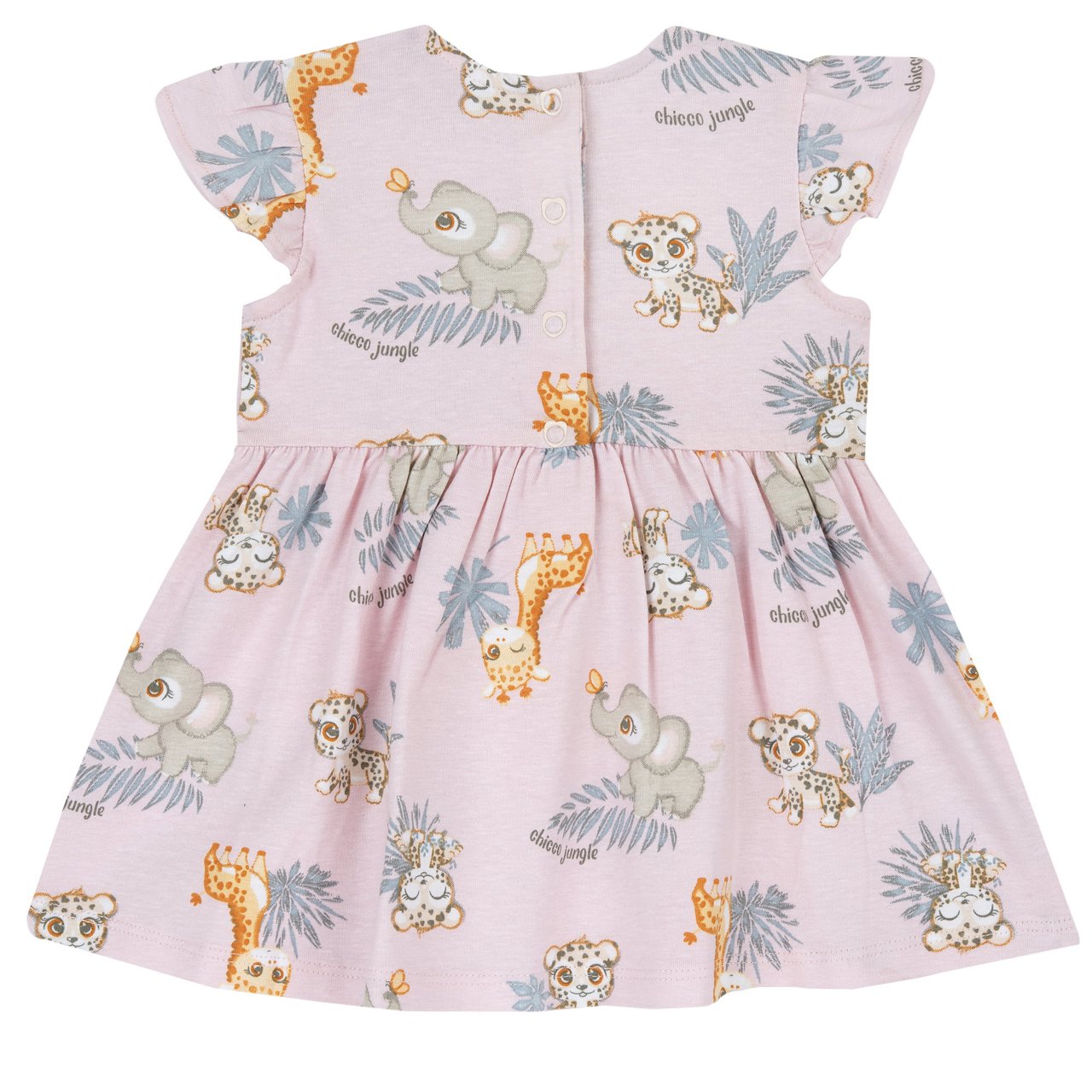 Roze jurk met dierenprint