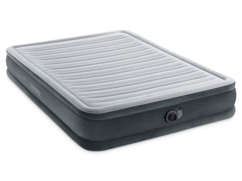 Materac dmuchany Intex dwuosobowy z wbudowaną pompką 203x152x33 cm
