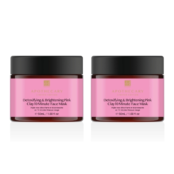 Dr. Botanicals Entgiftende Rosa Tonerdemaske Doppelpackung 2 x 50 ml