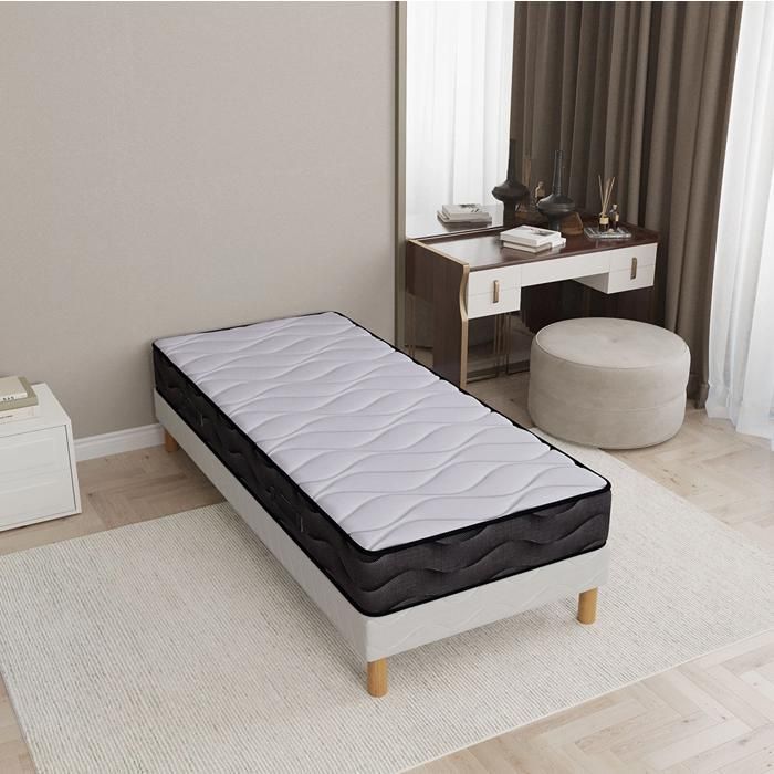 Conjunto 3D 90x190 | Base de cama + colchón Techno Foam de 20 cm | Firmeza media