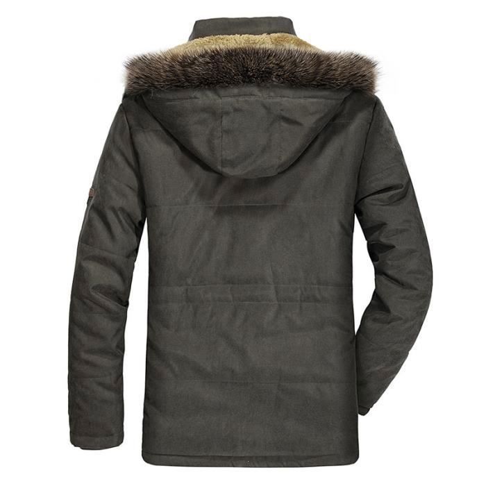 Doudoune polaire Cardigan Ajusté Capuche Noir chauffante Homme Vêtements JZ638B
