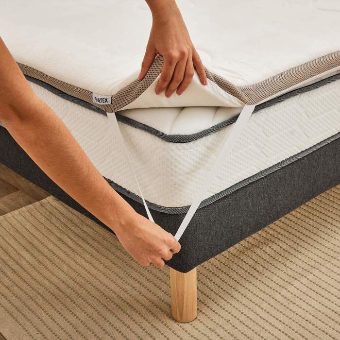 Cubrecolchón Bultex Memopower de espuma viscoelástica suave de 90x190