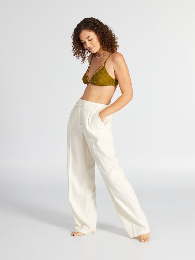 Sutiã Triângulo com Amarração Estampada - VERDE