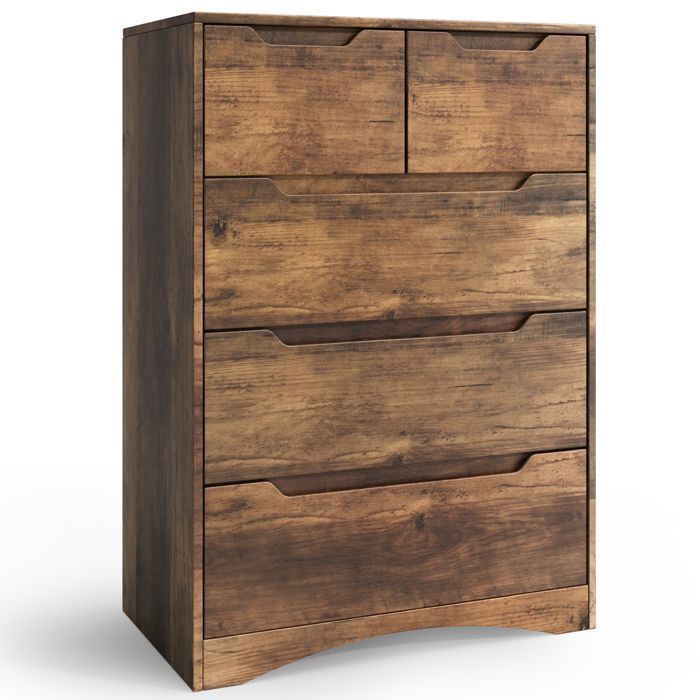 Cassettiera - Bealife - 5 cassetti - Cassettiera per camera da letto - Marrone - 72x41x94 cm