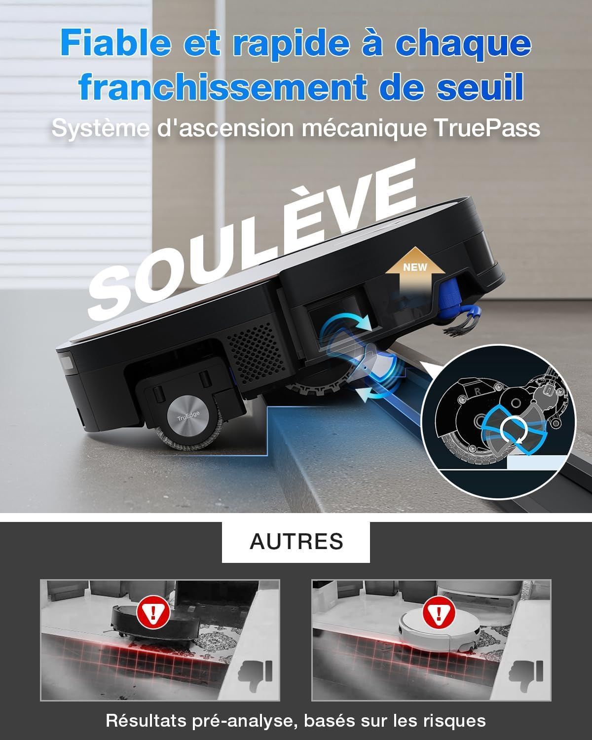 ECOVACS X11 PRO OMNI - Robot aspirador y fregador con función de chorro - 19500 Pa - Potencia ultrarrápida PowerBoost - Rodillo OZMO 2.0 - ZeroTangle 3.0