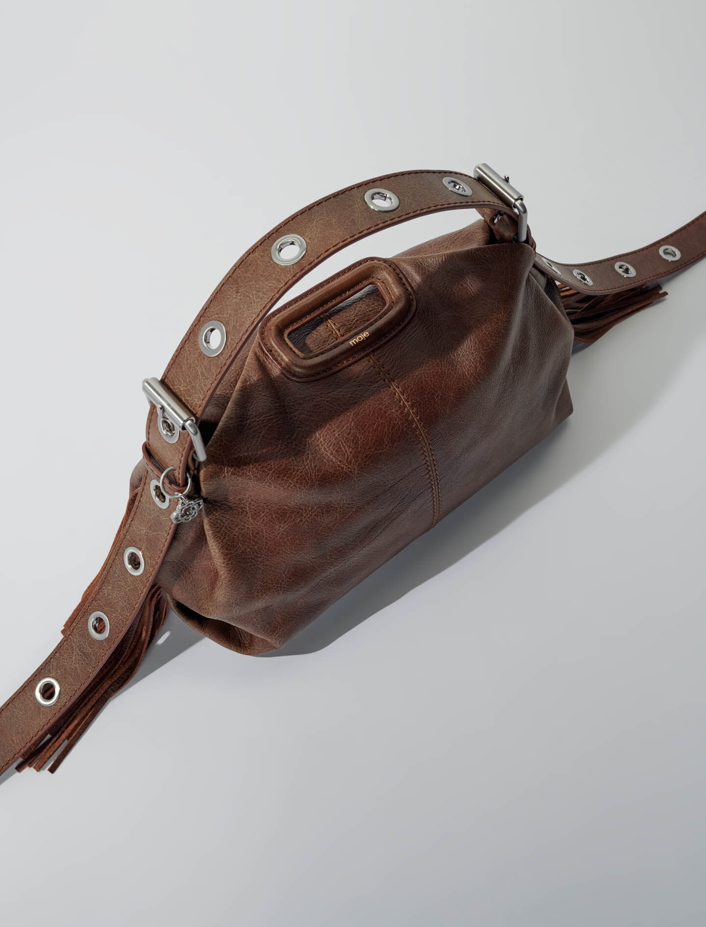 Geantă vintage din piele Miss M - Vieilli maro