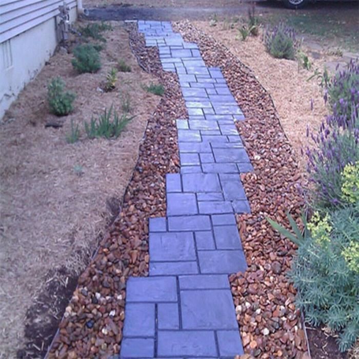 Moule à Pavé Béton en Résine UNHO - Carré 60x50cm - Pour Jardin Allée Chemin