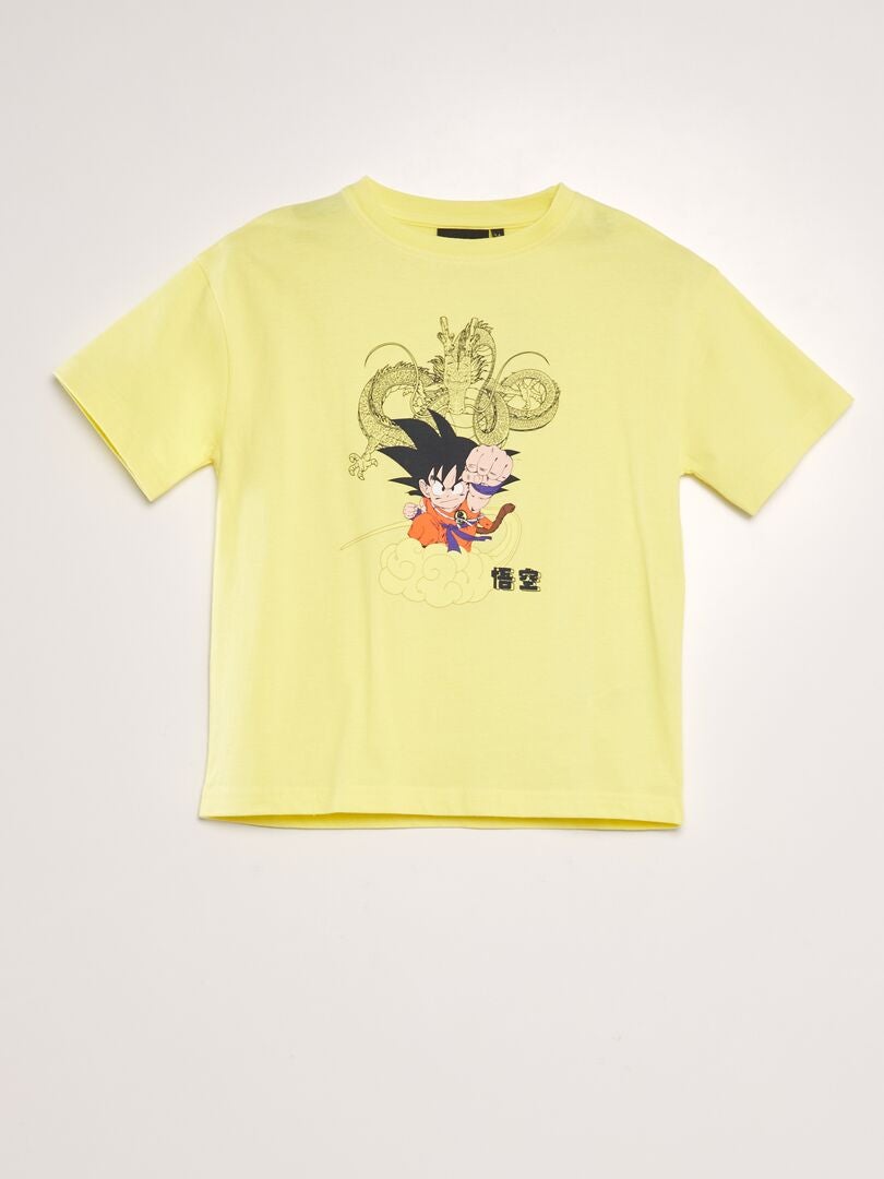 Camiseta de algodón Dragon Ball - Amarilla