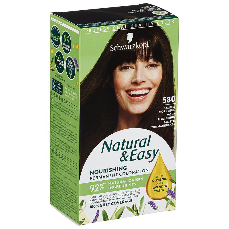 Natural&Easy hårfarge Natural & Easy 580 Mørk brun