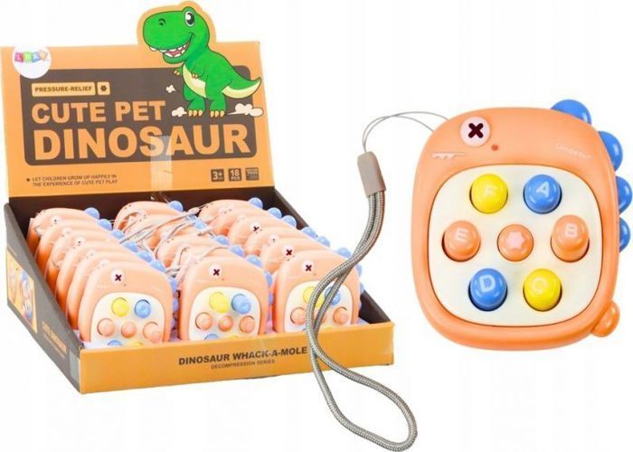 Borne arcade Leantoys Jeu d'arcade Whack A Mole Letters Dinosaur Orange
