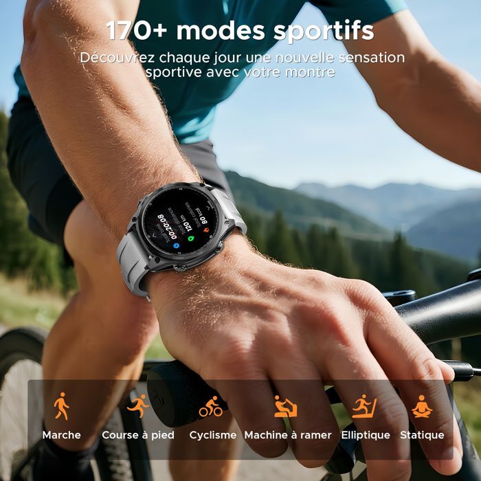 Montre Connectée - DOOGEE - Anywise W1 Pro - Écran 1,43