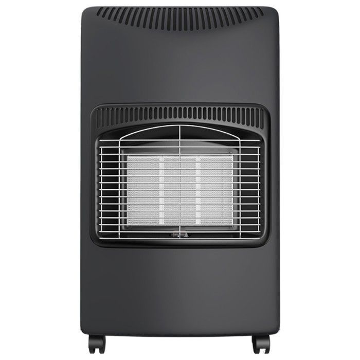 Calefactor auxiliar de gas NIKLAS de 4200 W + conexión de gas incluida, 3 niveles de calor - Estufa de gas portátil para uso en interiores de hasta 120 m³.