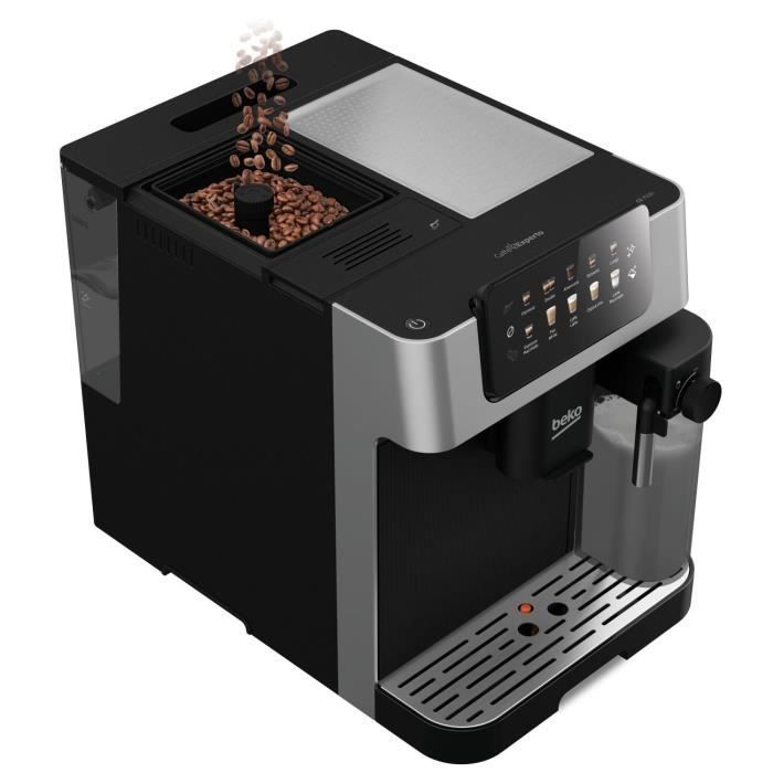 Cafetera con molinillo - BEKO - CEG7304X - 1350 W - 19 bares - Pantalla táctil a color
