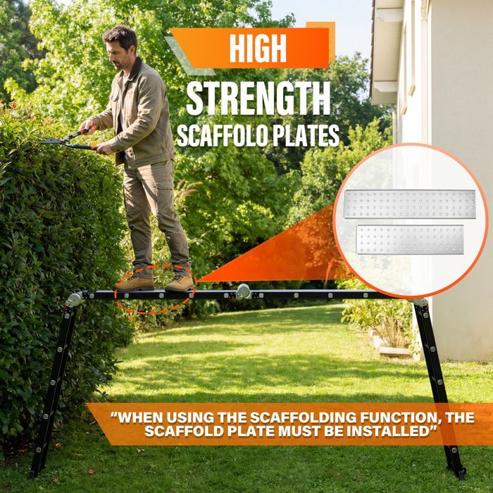 Escalera plegable multifuncional - DEWINNER - 7 en 1 - Aluminio de calidad aeronáutica - 5,8 m - Capacidad de carga 150 kg