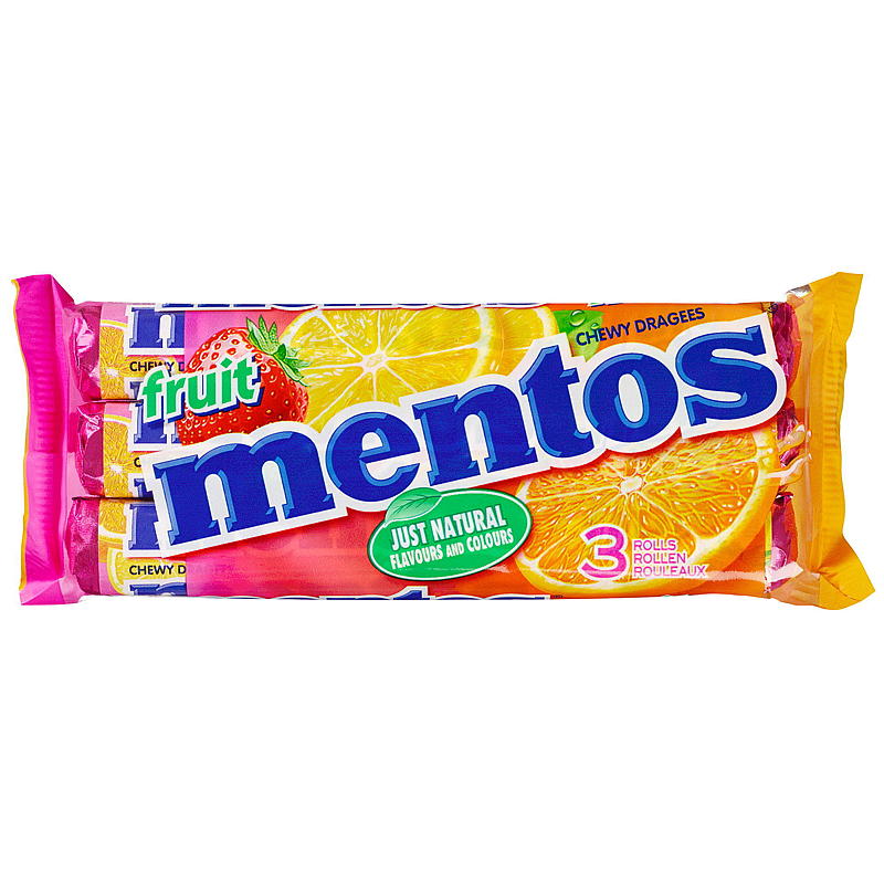 Mentos Mentos 3-pack 114 g de fruits