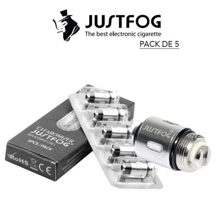 Pacote com 5 bobinas Q16 de 1,6 ohm para cigarros eletrônicos Justfog