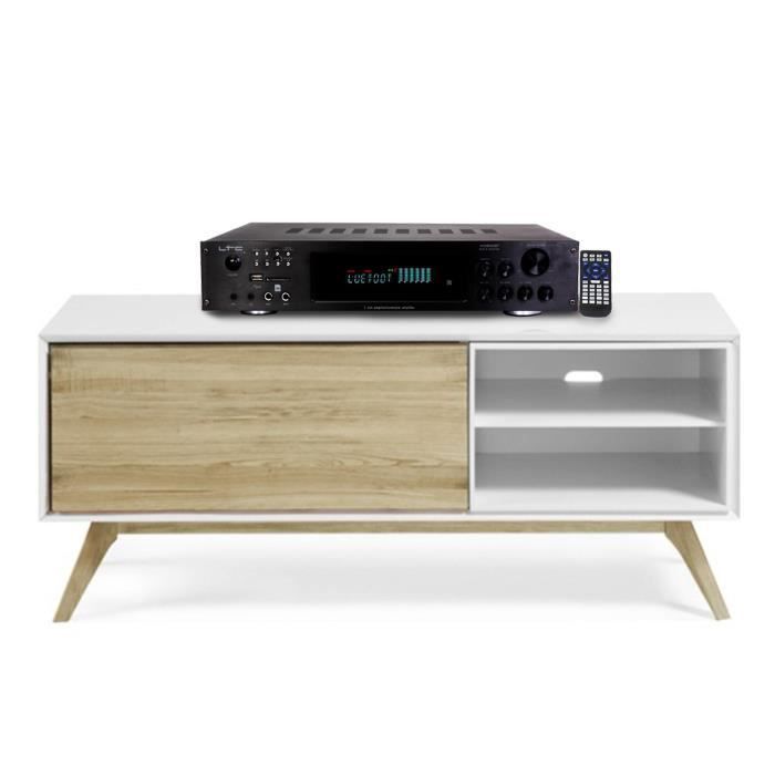 Hi-Fi/Home Cinema/Karaoke Pakket - 700W Vloerstaande Luidsprekers - L766-BK + 2 x 50W ATM6000BT Versterker + 2 Microfoons