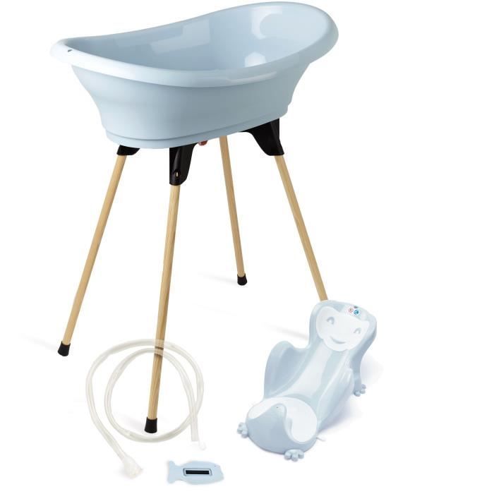 THERMOBABY VASCO 5-in-1 Bath Pack, Blue Flower - Made in France