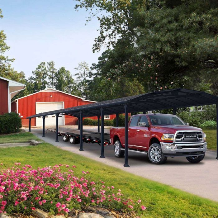 Canopia Carport Arcadia 12,9 x 3,59 m Grau