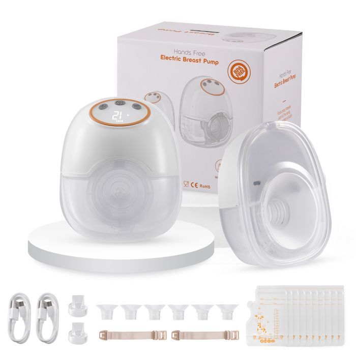 Elektrische borstkolf - Handsfree elektrische borstkolf met 4 standen, 12 niveaus, slim led-display en opzetstukken van 17/19/21/24 mm