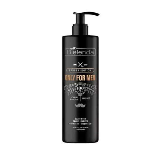 Bielenda Only for Men Barber Edition odświeżająco-oczyszczający żel do mycia twarzy i zarostu 190 g