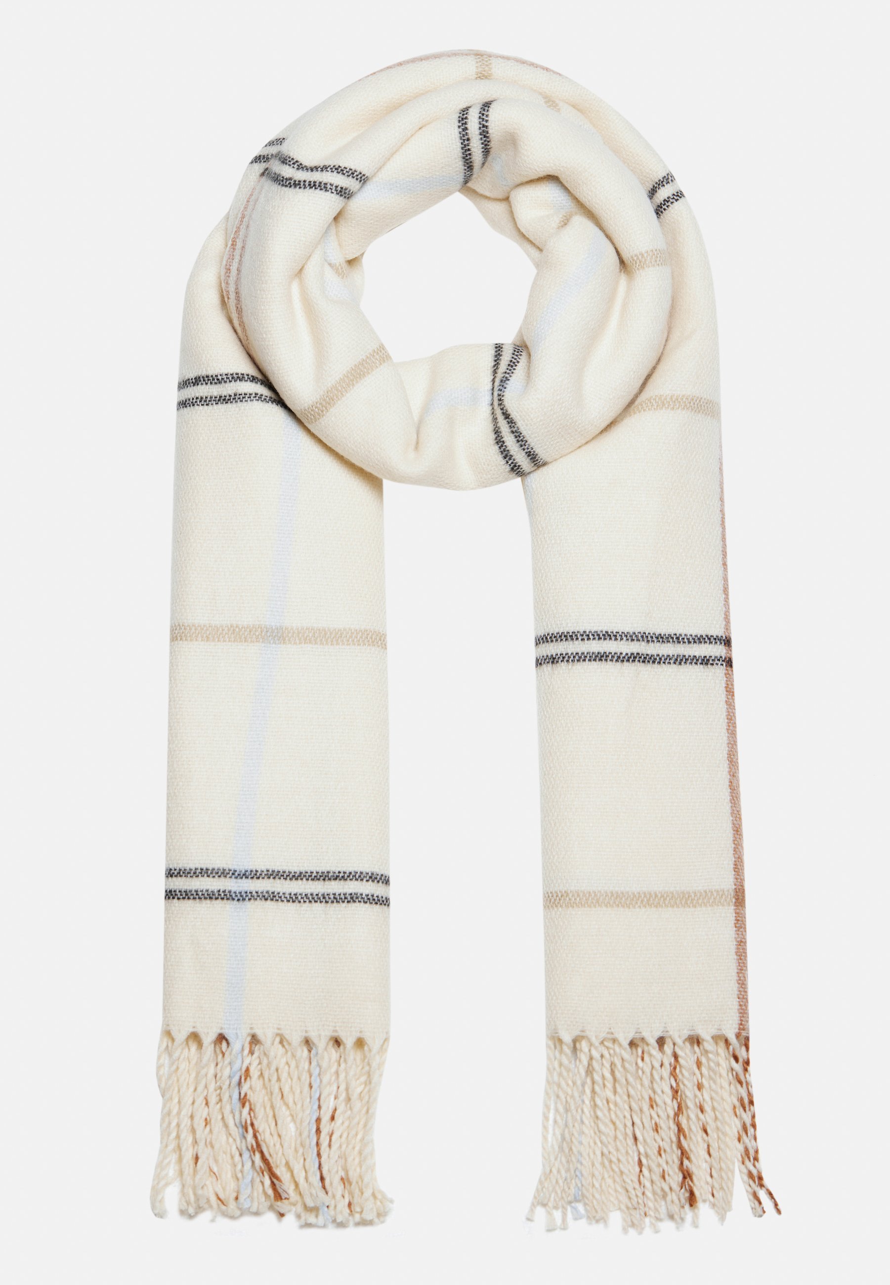 Sciarpa Anna Field - bianco sporco, marrone, blu