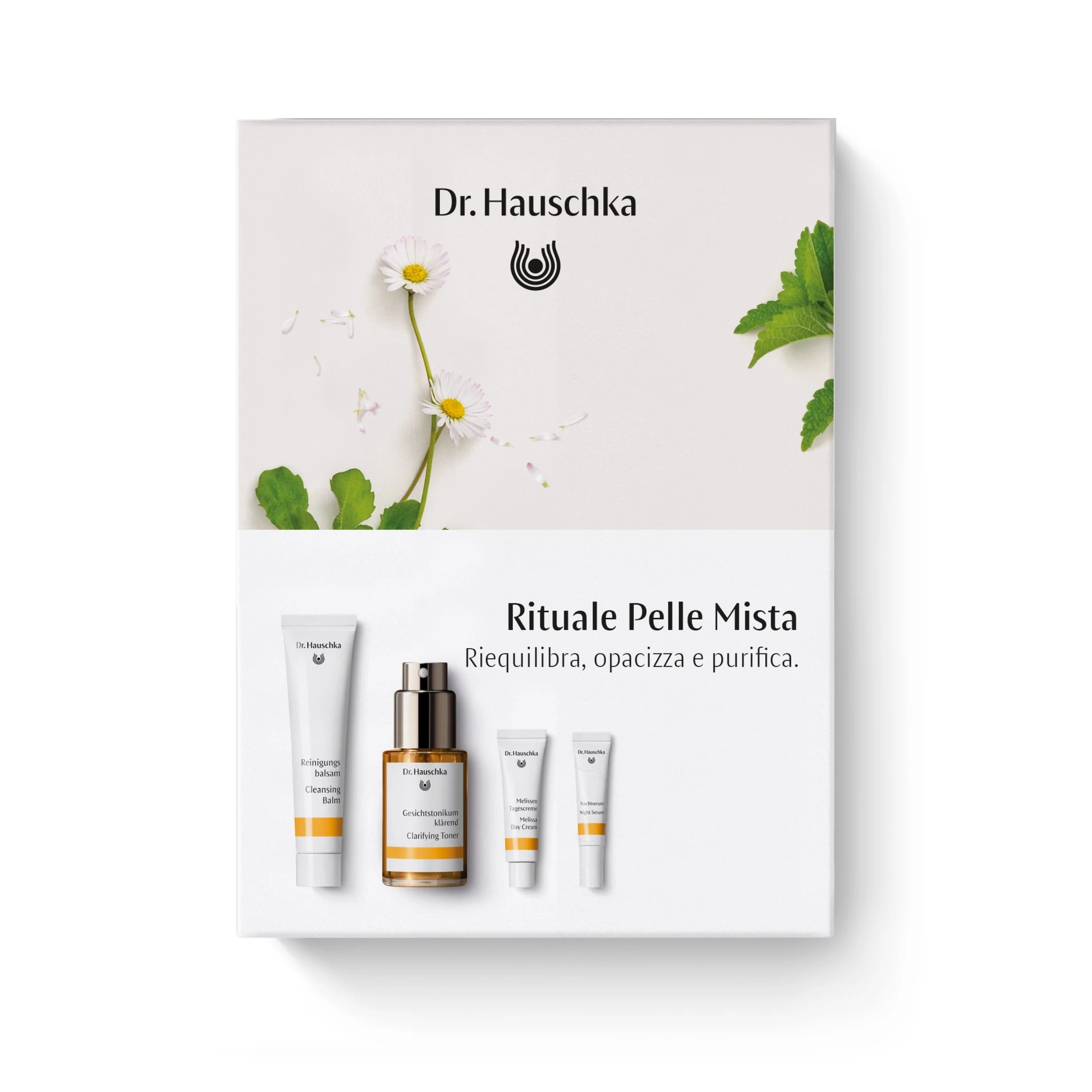Coffret Rituale Giorno E Notte Pelle Mista - Cofanetto Antimperfezioni, Crema detergente viso, Tonico viso, Crema viso giorno antimperfezioni, Siero viso antimperfezioni