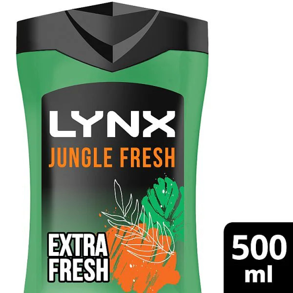 Lynx 3-v-1 sprchový gél Jungle Fresh 500ml | Pánsky | Superdrug