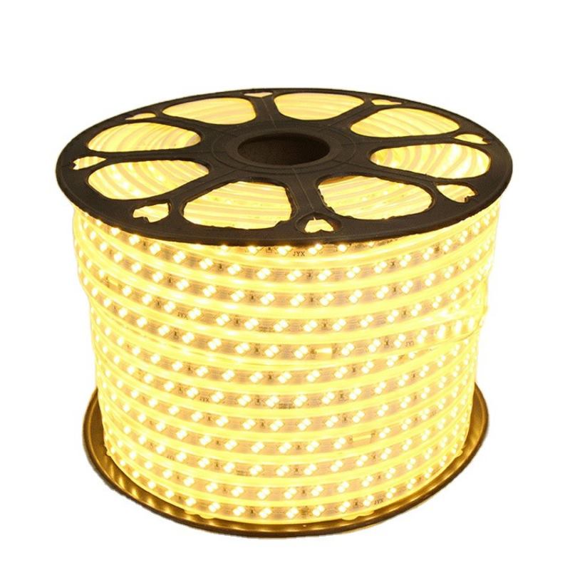 5630 2835 5050 3014 LED RGB-lampa med vattentät silikonlampa och dubbelradig ljusremsa med 120 lamppärlor, 220V utomhusbelysningsband