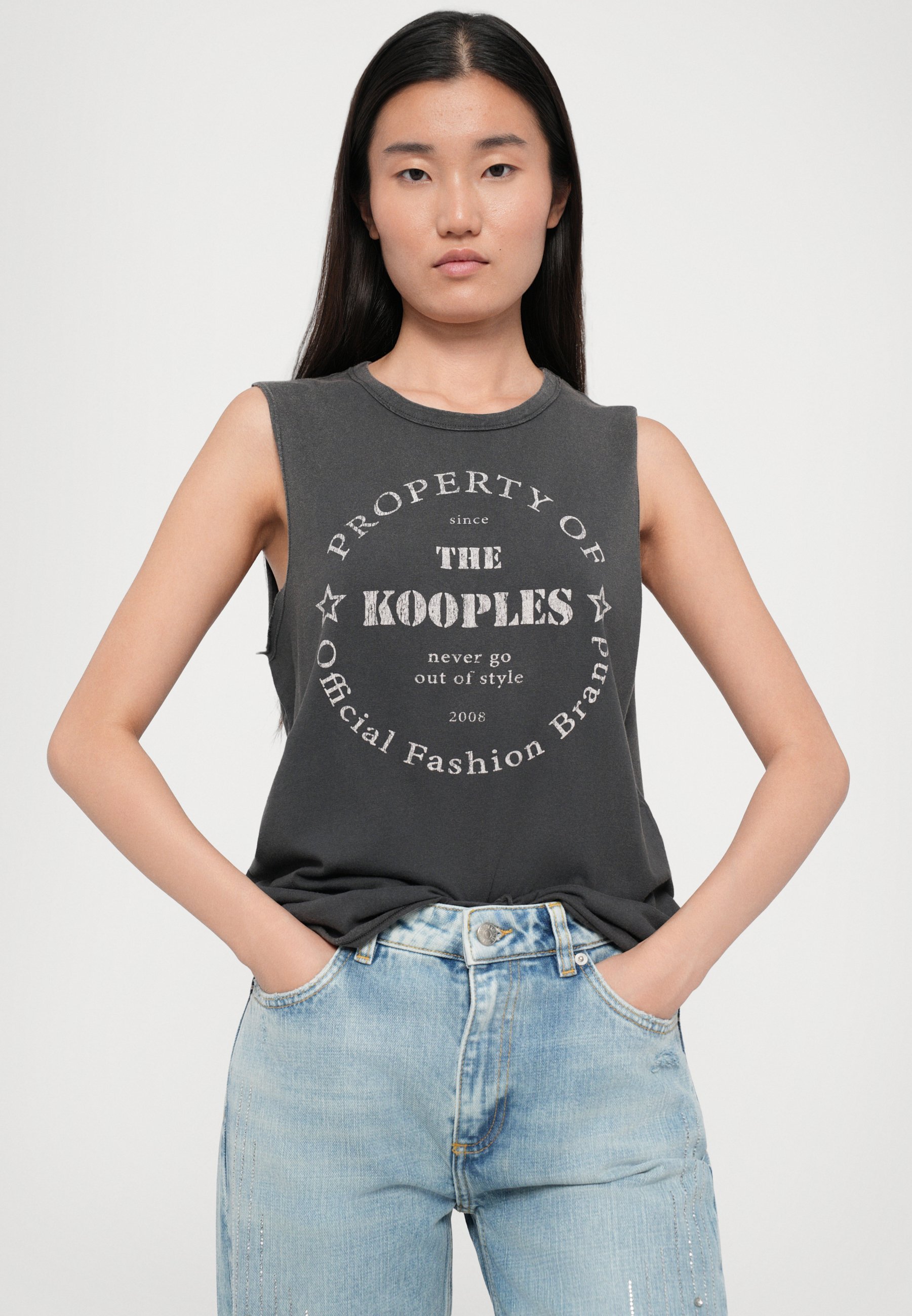 The Kooples DEBARDEUR - Top - lavaggio nero