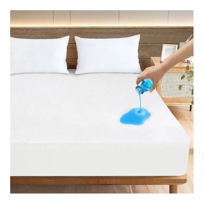 Protector de colchón de 140x190 cm - Impermeable, transpirable, suave y cómodo, antibacteriano, hipoalergénico y lavable.