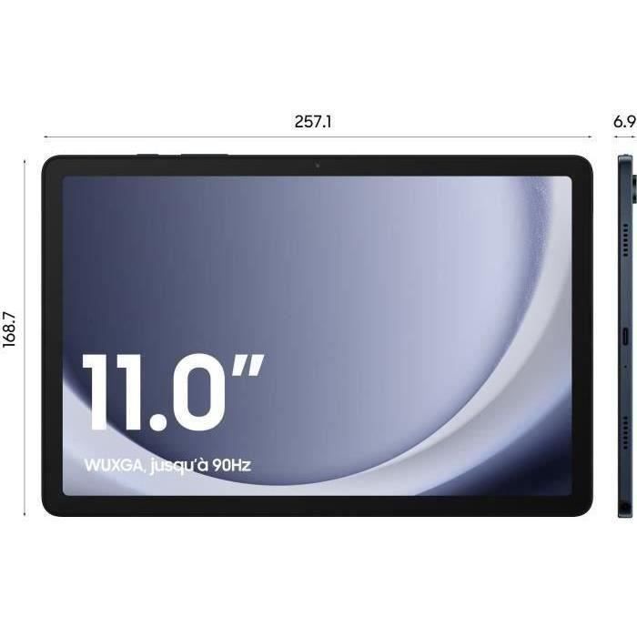 Tablet Samsung Galaxy TAB A9+ de 128 GB con pantalla táctil y wifi, color azul marino.