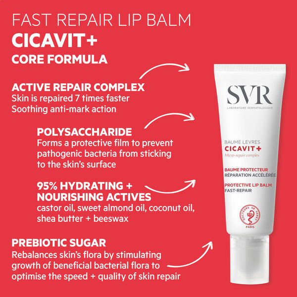 SVR CICAVIT+ Rask reparerende nærende leppepomade 10 g