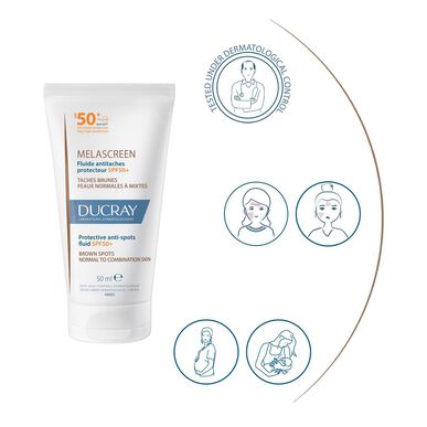 Ducray Melascreen Beskyttende Anti-kviser Væske Anti-kviser Ansiktsvæske Kombinasjonshud SPF50 50 ml 50 ml